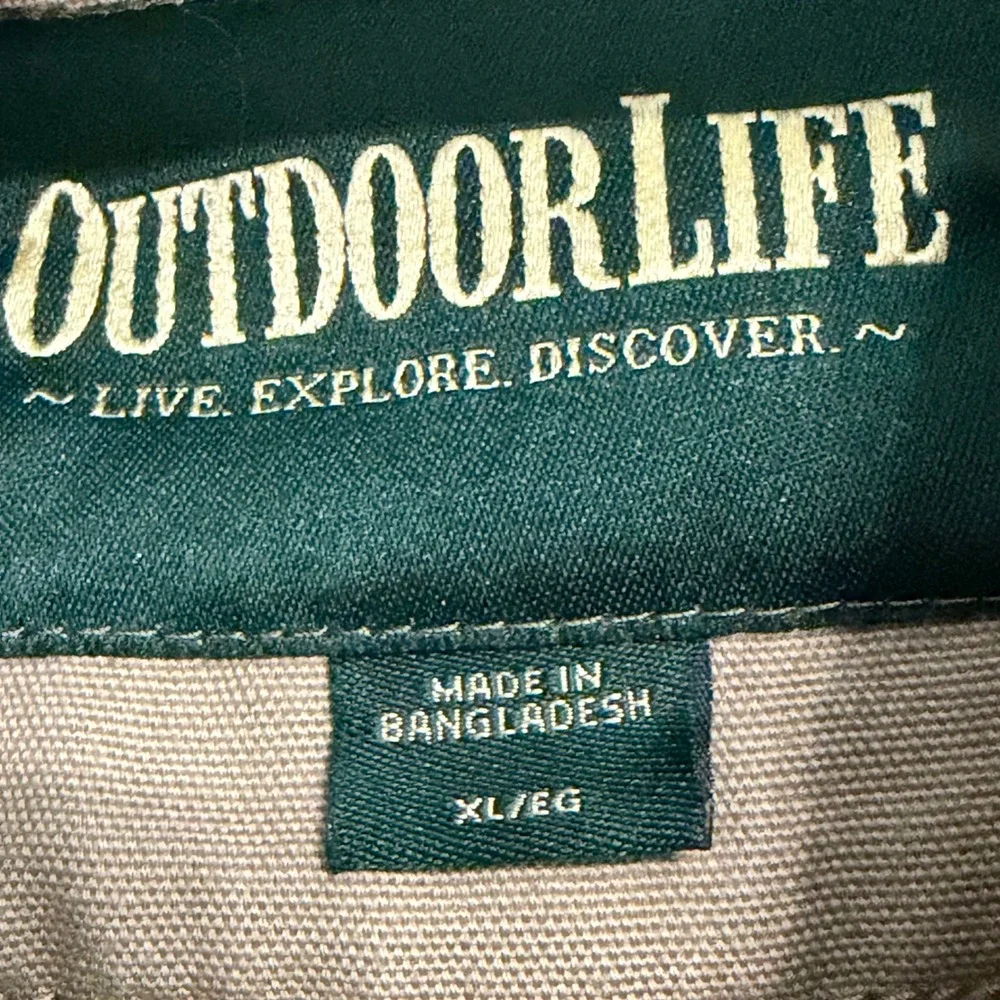 Outdoor Life Utility Workwear Gorpcore Tan Khaki Sherpa Lined Cotton XL Jacket - Picture 2 of 8